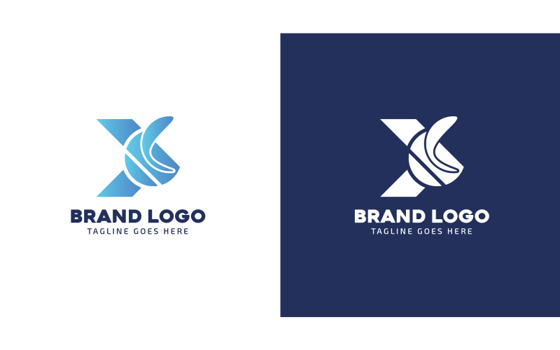 Design di logo astratto creativo con colori sfumati.