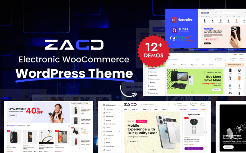 Zagg - Electronics & Accessories WooCommerce WordPress Theme