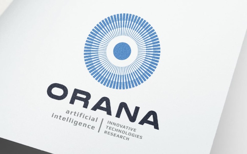 Bokstaven O cirkulär Sunburst AI-logotyp