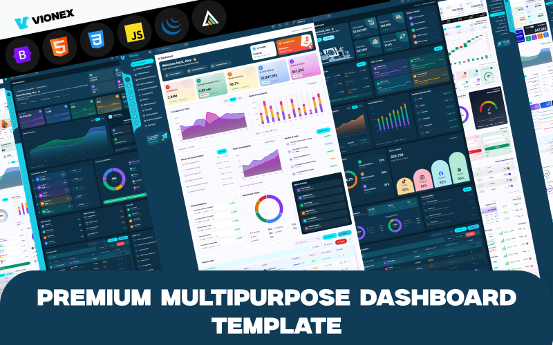 Vionex - Multifunctioneel Bootstrap 5 beheerdersdashboard-sjabloon