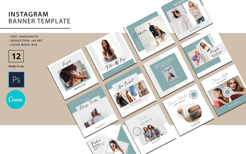 Modèles de bannières Instagram | Modèles de publications pour les réseaux sociaux