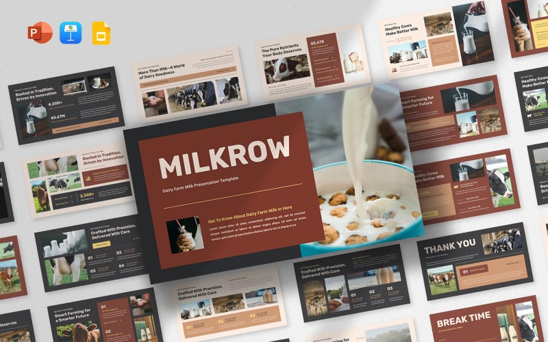 Milkrow – Sjabloon voor melkveebedrijf en melkpresentatie