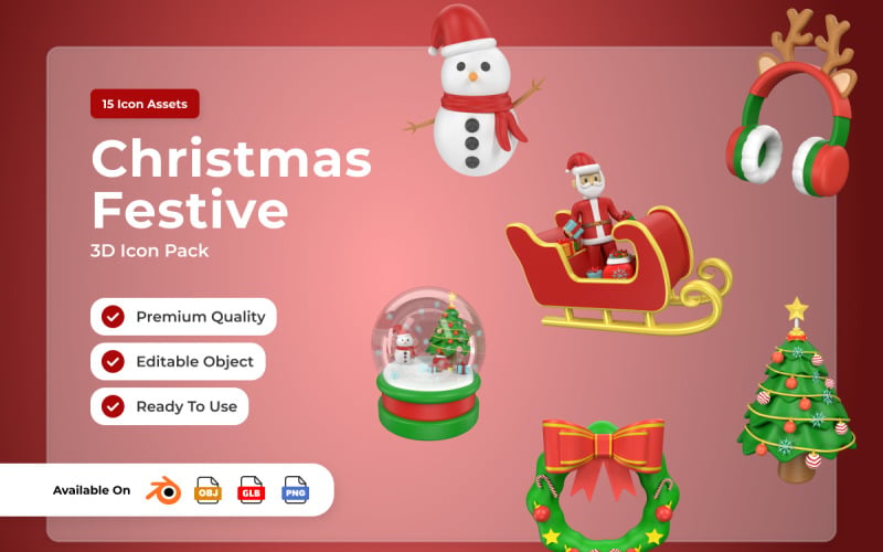 Noel Kış 3D Simge Paketi
