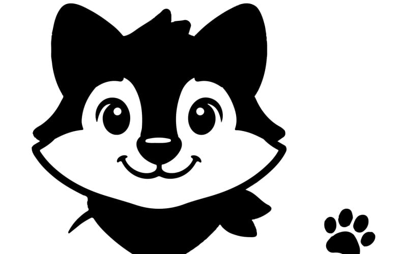 Logo de mascotte de marque pour enfants représentant des loups sauvages mignons