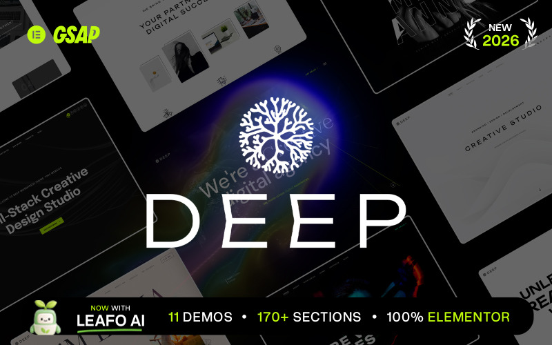 Deep – Creatief Elementor AI-gestuurd WordPress-thema