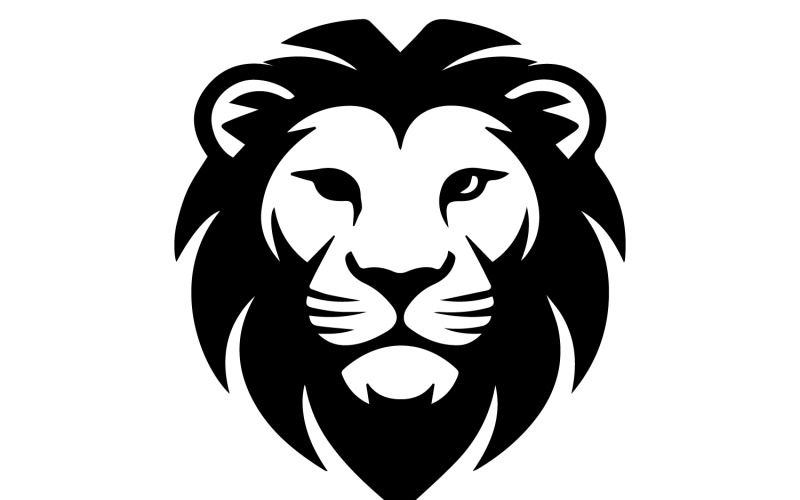 Logo vectoriel de mascotte tête de lion sauvage féroce