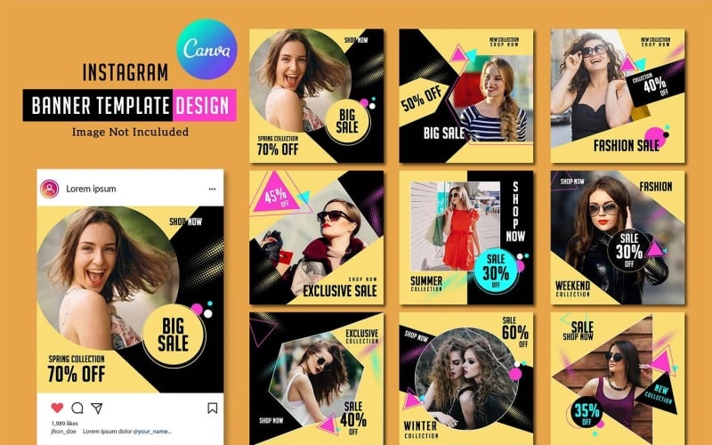 Modèle de publication promotionnelle Instagram
