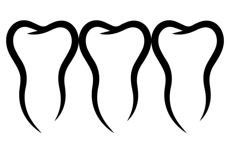 Logo dentaire minimaliste et luxueux pour l'endodontie avec apex de la racine dentaire