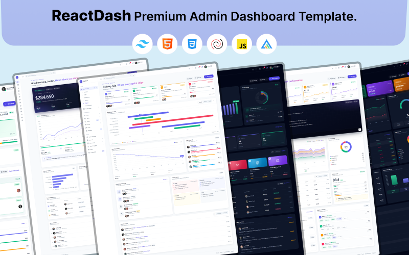 ReactDash — Премиум-шаблон административной панели и SaaS-решения
