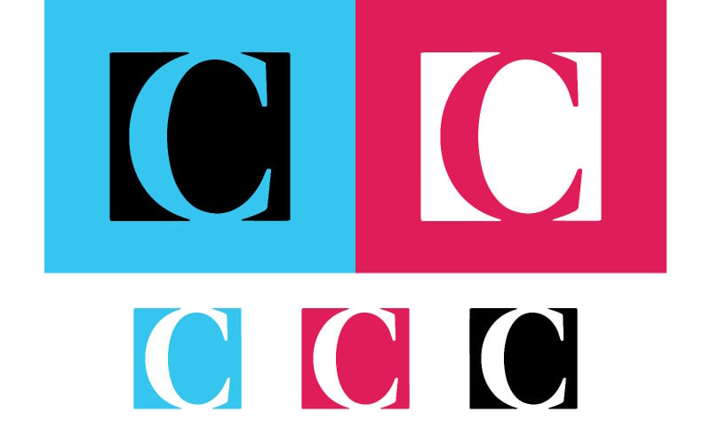 Concepts de logos classiques en forme de C.