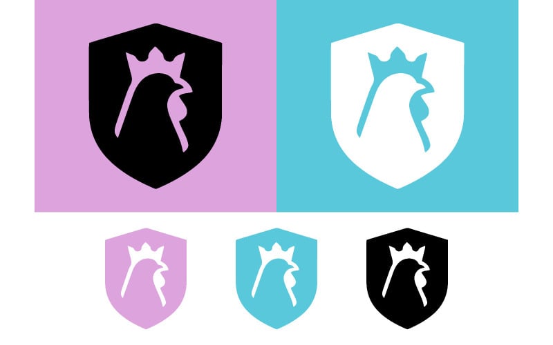 Logo con stemma di gallina su scudo nero.
