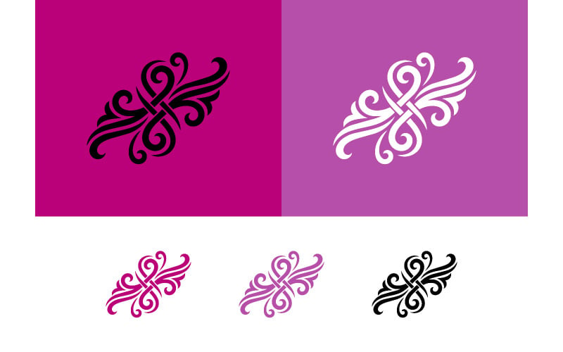 Motif tourbillonnant abstrait et élégant, décliné en plusieurs couleurs.