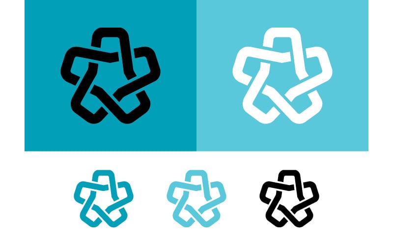 Motivo geometrico a forma di stella interconnessa.