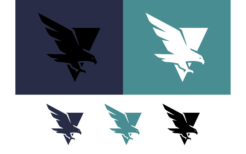 Logo con emblema di aquila, icona di rapace.