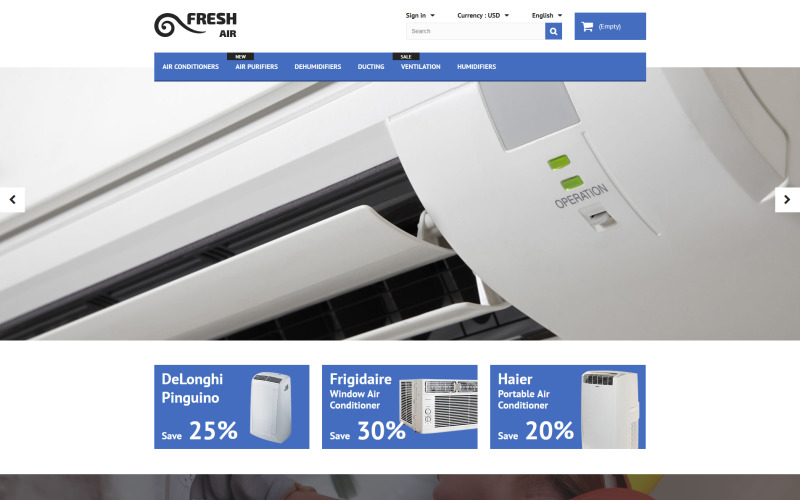 свежий воздух prestashop тема