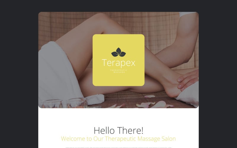 Mall för responsiv målsida för massagesalong