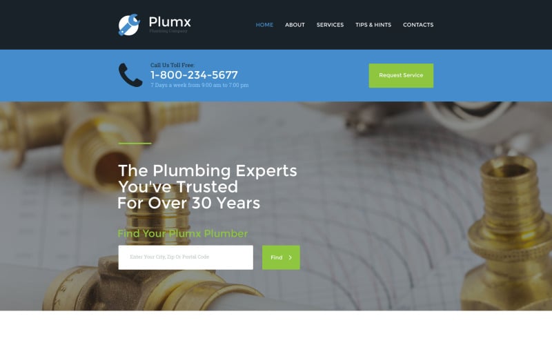 Modello di sito Web Plumx