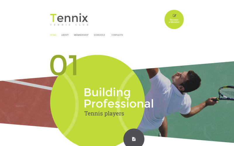 Modelo de site da Tennix