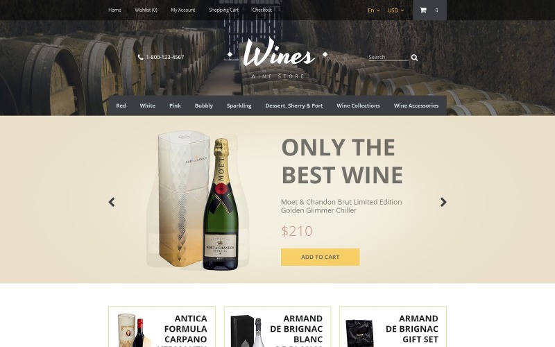 Šablona vín OpenCart