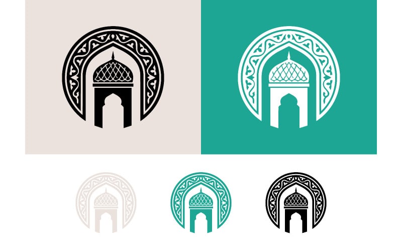 Emblème architectural du dôme d'une mosquée islamique.