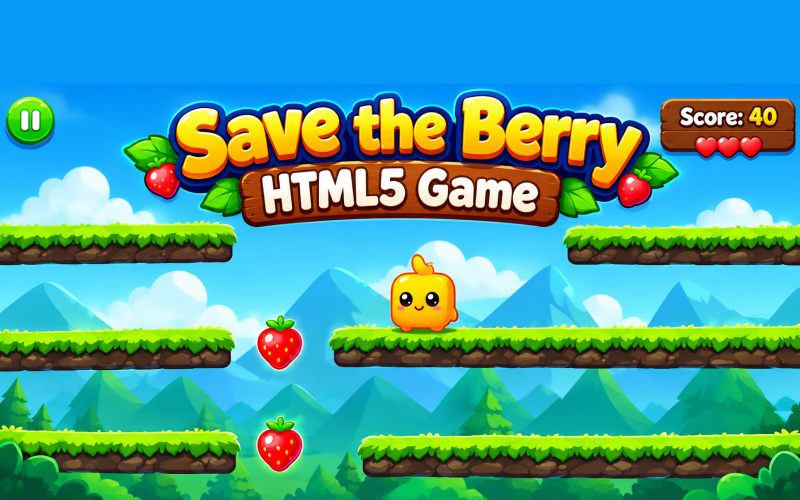 Mentsd meg a bogyót — Végtelen platformdömping HTML5 játék