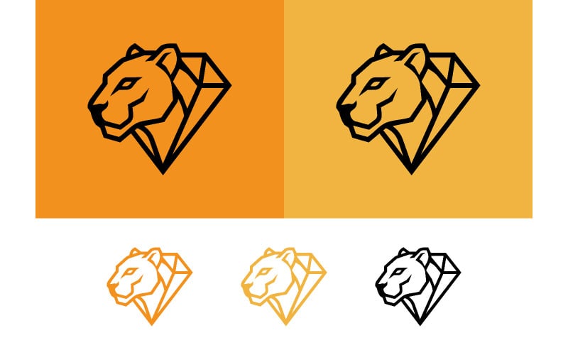 Логотип Jaguar diamond у геометричному чистому сучасному стилі.