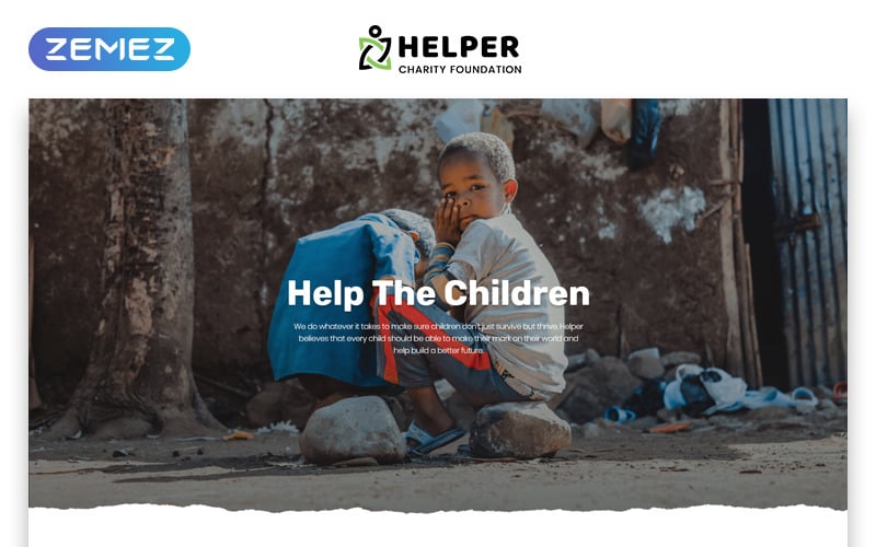 Helper - Charity Foundation Multipage Classic HTML5 Bootstrap Website Template