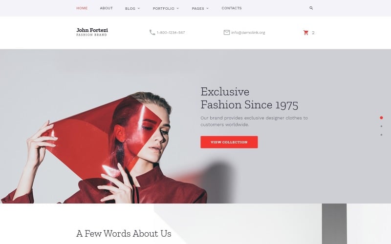 John Fortezi - Elegant Fashion Clothing Multipage HTML Website Template