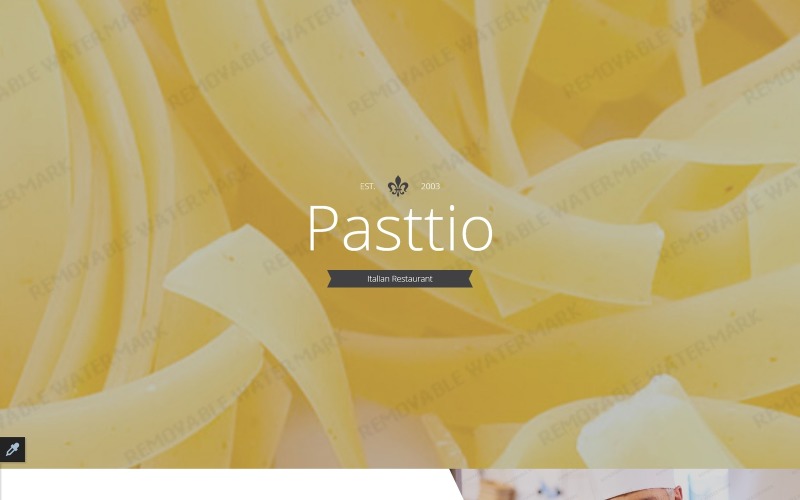 Modèle de page d'atterrissage réactif pour restaurant italien