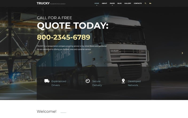 Trucky - Transportation Company Joomla Template