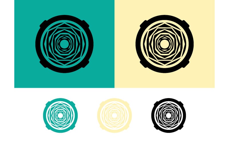 Icône d'illusion d'optique à motif géométrique.