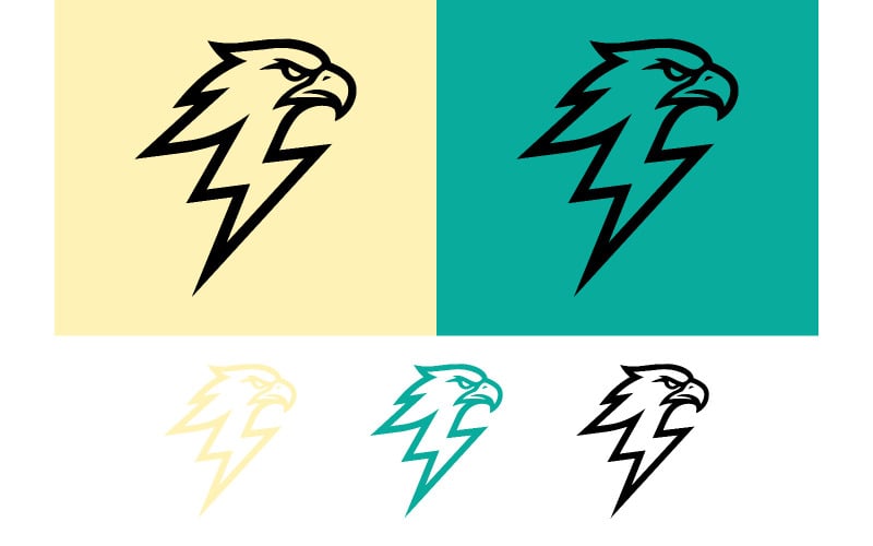 Logo d'aigle et d'éclair pour les équipes sportives.