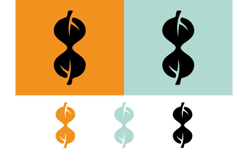 Blad abstrakt logotyp symbol.