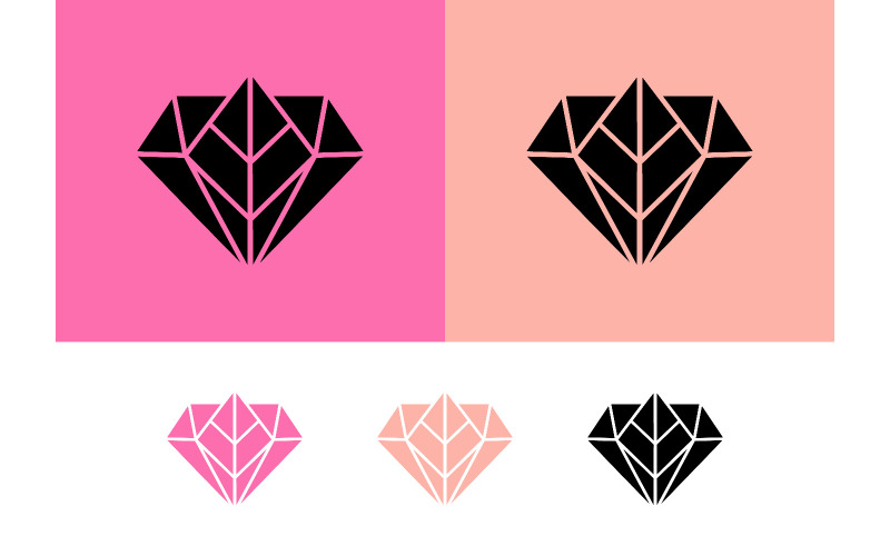 Motivo geometrico a rombi con tonalità rosa e pesca.