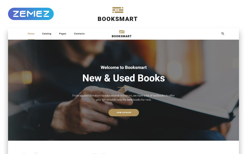 Booksmart - Boeken te huur Moderne HTML5-websitesjabloon met meerdere pagina's