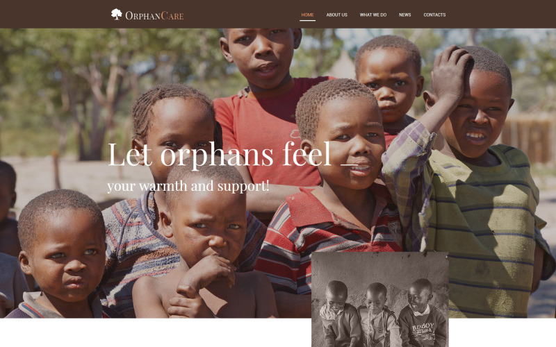 Dětská charitativní responzivní webová šablona
