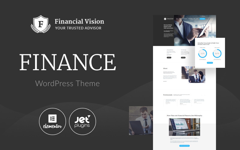 тема wordpress financial vision