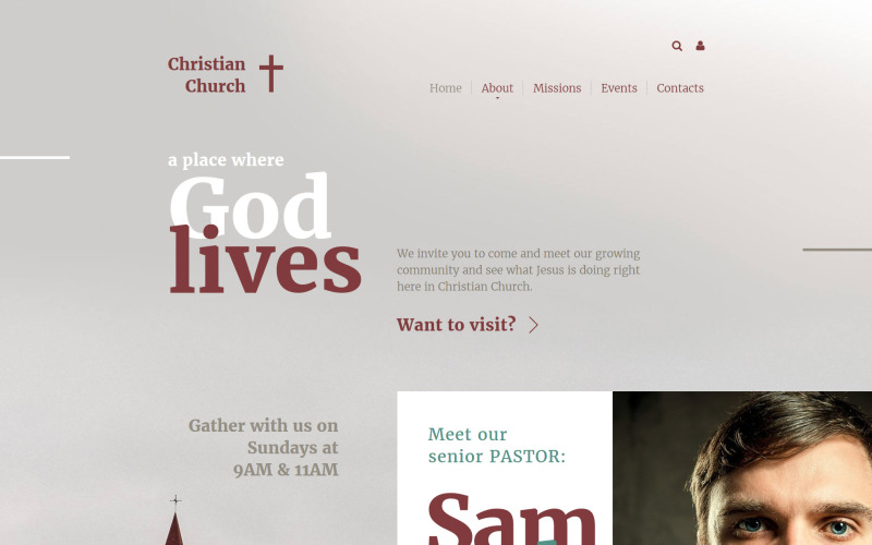 Христианский шаблон веб-сайта