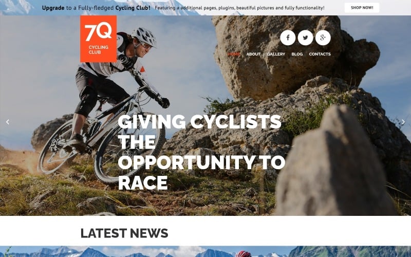 7Q - Plantilla de Joomla para tema Joomla creativo gratuito para ciclismo
