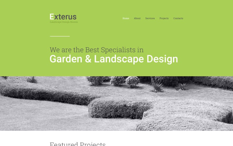Modello di sito Web Exterus