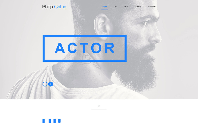 шаблон личной страницы muse