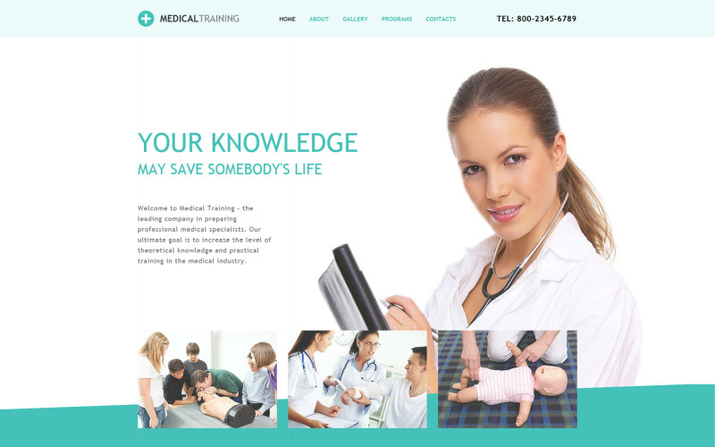 Plantilla de sitio web receptivo de Med School