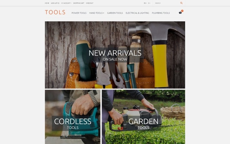 Tools OpenCart Template