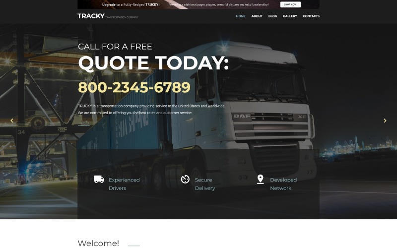 Tracky - Bezplatná přeprava Clean Joomla Template