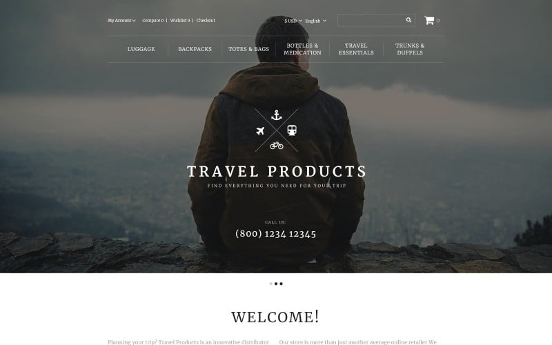 Travel Store Responsive OpenCart Template