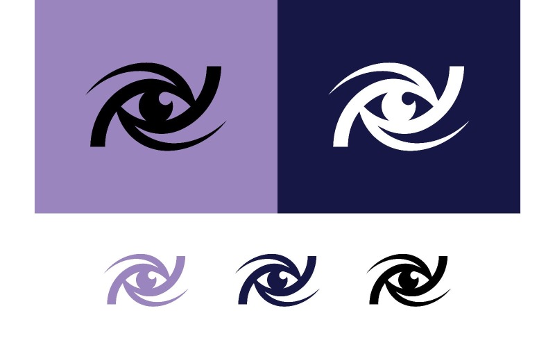 Gestileerd, wervelend abstract grafisch element met een oogmotief.