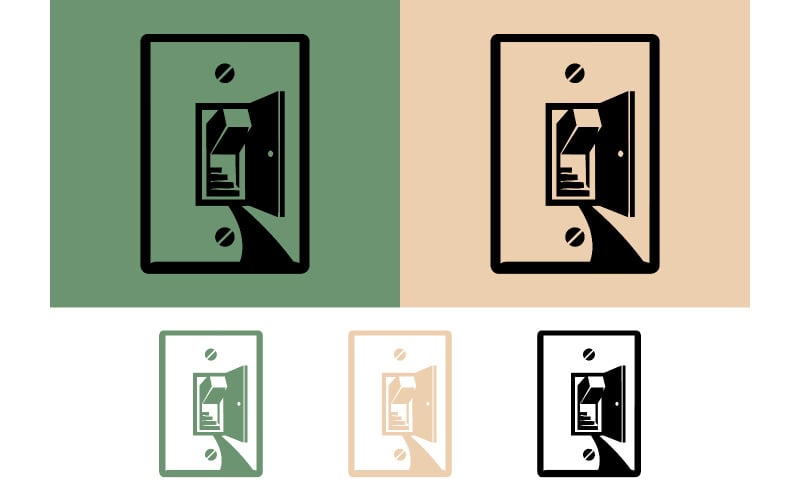 Concetto di porta aperta con interruttore della luce per un nuovo inizio.