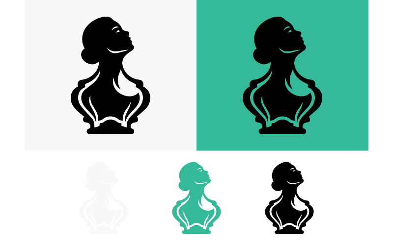 Buste de femme intégrant un flacon de parfum.