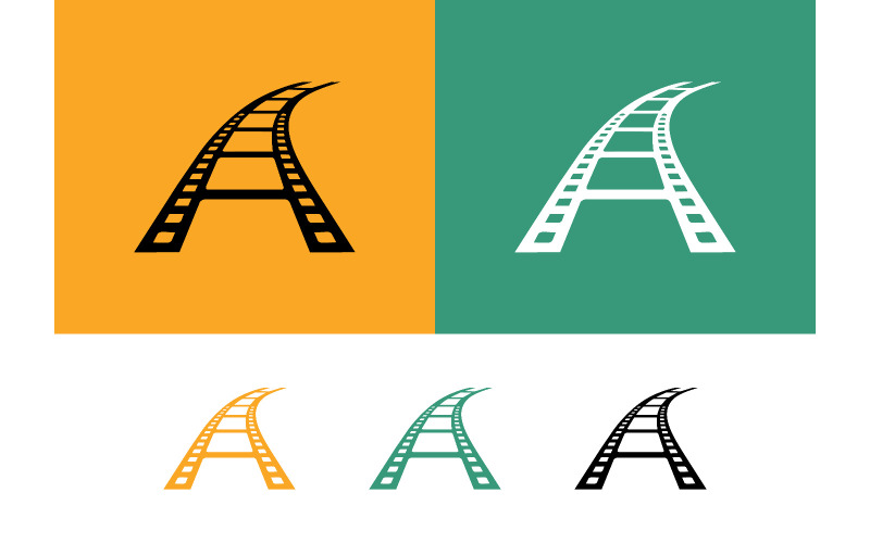 Filmremsa väggrafik för resa genom bio.