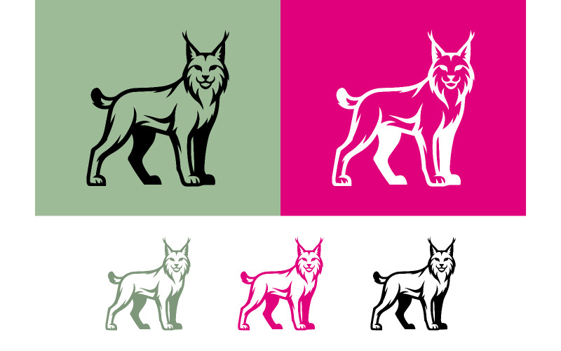Logo représentant un lynx sauvage debout, vu de profil.